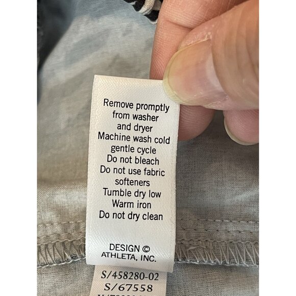 Athleta Pants Size 8 Black Tropical Print Joggers - Picture 8 of 9